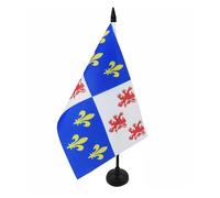 AZ FLAG - Drapeau De Table Picardie 21x14 cm - Petit Drapeau Picard De Bureau 100% Polyester Avec Hampe De 25cm Et Socle En Plastique Noir