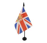 AZ FLAG Drapeau de Table Royaume-Uni avec armes 21x14 cm Socle Plastique