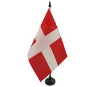 AZ FLAG - Drapeau De Table Savoie 21x14 cm - Petit Drapeau Savoyard De Bureau 100% Polyester Avec Hampe De 25cm Et Socle En Plastique Noir