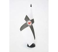 AZ FLAG Drapeau de Table Vendée militaire 21x14 cm Socle Plastique | Usage intérieur Drapeau de bureau vendéen catholique finition cousue et bords renforcés polyester 100D