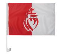 AZ FLAG Drapeau de Voiture Département de la Vendée 45x30 cm Ventouse | Usage extérieur Drapeau pour voiture vendéen catholique finition cousue résistante à l’extérieur avec mât en plastique