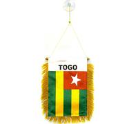 AZ FLAG Drapeau de Voiture Togo 15x10 cm Togolais Polyester 100D Ventouse