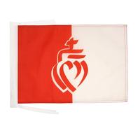 AZ FLAG Drapeau Département de la Vendée 45x30 cm Cordelettes | Usage intérieur et extérieur Drapeau décoratif vendéen catholique coutures doubles et bords renforcés polyester 100D
