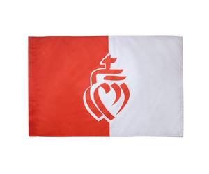 AZ FLAG Drapeau Département de la Vendée 90x60 cm Polyester 100D Fourreau | Usage intérieur et extérieur Drapeau décoratif vendéen catholique coutures doubles et bords renforcés avec fourreau pour mât