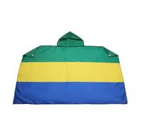 AZ FLAG Drapeau Gabon 150x90 cm - Cape Drapeau Gabonais 100% Polyester Avec Manches Intégrées - Body Flag 80g
