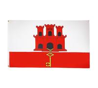 AZ FLAG - Drapeau Gibraltar - 150x90 cm - Drapeau Gibraltarien 100% Polyester Avec Oeillets Métalliques Intégrés - Pavillon 110 g