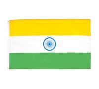 AZ FLAG - Drapeau Inde - 90x60 cm - Polyester léger - Drapeau Indien Avec Oeillets Métalliques Intégrés - 40g