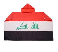 AZ FLAG Drapeau Irak 150x90 cm - Cape Drapeau Irakien 100% Polyester Avec Manches Intégrées - Body Flag 80g