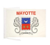 AZ FLAG - Drapeau Mayotte - 45x30 cm - Pavillon Mahorais - France 100% Polyester Avec Deux Cordelettes - 20g