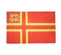 AZ FLAG - Drapeau Normandie Croix de Olaf 2 lions - 150x90 cm - Drapeau Normand 100% Polyester Avec Fourreau et cordelette - Pavillon 110 g