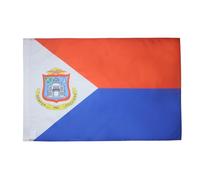 AZ FLAG Drapeau Pays de Saint-Martin 150x90 cm Polyester 100D Fourreau | Usage intérieur et extérieur Drapeau décoratif hollandais Sint Maarten coutures doubles et bords renforcés
