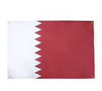 AZ FLAG Drapeau Qatar 150x90 cm avec 4 oeillets, Pavillon Qatarien pour balcon ou mur
