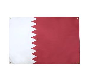AZ FLAG Drapeau Qatar 150x90 cm avec 4 oeillets, Pavillon Qatarien pour balcon ou mur