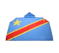 AZ FLAG Drapeau République Démocratique du Congo 150x90 cm - Cape Drapeau Congolais 100% Polyester Avec Manches Intégrées - Body Flag 80g
