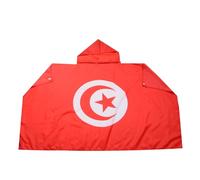 AZ FLAG Drapeau Tunisie 150x90 cm - Cape Drapeau Tunisien 100% Polyester Avec Manches Intégrées - Body Flag 80g