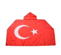 AZ FLAG Drapeau Turquie 150x90 cm - Cape Drapeau Turc 100% Polyester Avec Manches Intégrées - Body Flag 80g