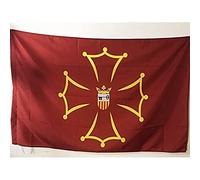 AZ FLAG - Drapeau Val d'Aran - 150x90 cm - Drapeau Du Valle De Arán 100% Polyester Avec Fourreau et cordelette - Pavillon 110 g