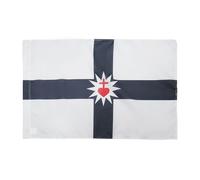 AZ FLAG Drapeau Vendée militaire 150x90 cm Polyester 100D Fourreau | Usage intérieur et extérieur Drapeau décoratif vendéen catholique coutures doubles et bords renforcés avec fourreau pour mât