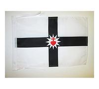 AZ FLAG Drapeau Vendée militaire 45x30 cm Polyester 100D Cordelettes | Usage intérieur et extérieur Drapeau décoratif vendéen catholique coutures doubles et bords renforcés