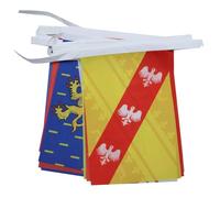 AZ FLAG - Guirlande Drapeau 27 régions France - 8 Mètres Avec 27 Fanions Régions Françaises Avec Dom De 21x14 cm - Petits Drapeaux 100% Polyester - 80g