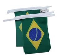 AZ FLAG - Guirlande Drapeau Brésil - 6 Mètres Avec 20 Fanions Brésilien De 21x14 cm - Petits Drapeaux 100% Polyester - 60g