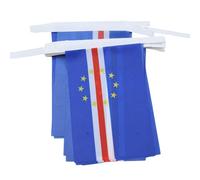 AZ FLAG - Guirlande Drapeau Cap Vert - 6 Mètres Avec 20 Fanions Cap-Verdien De 21x14 cm - Petits Drapeaux 100% Polyester - 60g