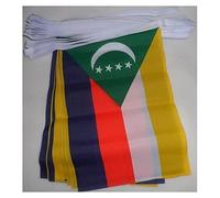 AZ FLAG - Guirlande Drapeau Comores - 6 Mètres Avec 20 Fanions Comorien De 21x14 cm - Petits Drapeaux 100% Polyester - 60g
