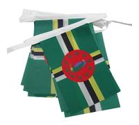 AZ FLAG - Guirlande Drapeau Dominique - 6 Mètres Avec 20 Fanions Dominiquais De 21x14 cm - Petits Drapeaux 100% Polyester - 60g
