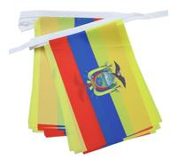 AZ FLAG - Guirlande Drapeau Equateur - 6 Mètres Avec 20 Fanions Équatorien De 21x14 cm - Petits Drapeaux 100% Polyester - 60g