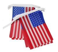 AZ FLAG - Guirlande Drapeau Etats-Unis - 4 Mètres Avec 20 Petits Drapeaux Américain - Usa De 15x10 cm - Fanion 100% Polyester - 40g