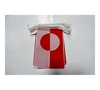 AZ FLAG - Guirlande Drapeau Groenland - 6 Mètres Avec 20 Fanions Groenlandais De 21x14 cm - Petits Drapeaux 100% Polyester - 60g