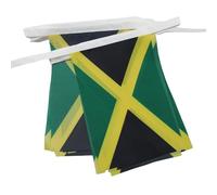 AZ FLAG - Guirlande Drapeau Jamaïque - 4 Mètres Avec 20 Petits Drapeaux Jamaïcain De 15x10 cm - Fanion 100% Polyester - 40g