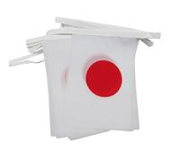 AZ FLAG - Guirlande Drapeau Japon - 4 Mètres Avec 20 Petits Drapeaux Japonais De 15x10 cm - Fanion 100% Polyester - 40g