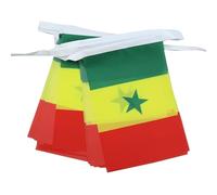 AZ FLAG - Guirlande Drapeau Sénégal - 6 Mètres Avec 20 Fanions Sénégalais De 21x14 cm - Petits Drapeaux 100% Polyester - 60g