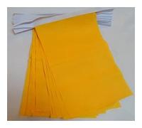 AZ FLAG - Guirlande Drapeau Unicolore Jaune - 6 Mètres Avec 20 Fanions De Couleur Jaune De 21x14 cm - Petits Drapeaux 100% Polyester - 60g