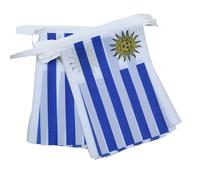AZ FLAG - Guirlande Drapeau Uruguay - 6 Mètres Avec 20 Fanions Uruguayen De 21x14 cm - Petits Drapeaux 100% Polyester - 60g