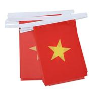 AZ FLAG - Guirlande Drapeau Vietnam - 4 Mètres Avec 20 Petits Drapeaux Vietnamien De 15x10 cm - Fanion 100% Polyester - 40g