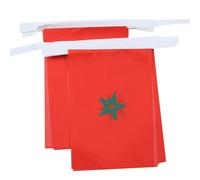 AZ FLAG Guirlande Maroc 12 m 20 drapeaux Polyester Léger 45x30 cm