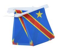 AZ FLAG Guirlande République Démocratique du Congo 12 m 20 drapeaux
