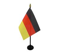 AZ FLAG - Mini Drapeau Allemagne De Table - 15x10 cm - Drapeau Allemand De Bureau 100% Polyester Avec Hampe Pointe Dorée 25cm