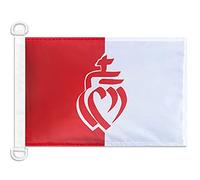 AZ FLAG Pavillon Département de la Vendée 45x30 cm Anneaux Plastique | Usage extérieur et nautique Pavillon nautique vendéen catholique avec anneaux en plastique polyester maille