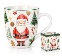 AzaliaDesign Grande tasse de Noël XXL 1000 ml en porcelaine avec anse et boîte cadeau (Père Noël)