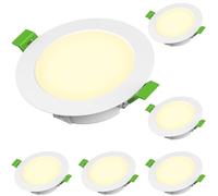 Azhien Spot LED Encastrable 230V, Spot de Plafond 4W IP44 Set de 6, Diametre d'installation 68-75 mm,440LM 3000K Blanc Chaud,Idéal pour La Maison,La Salle de Bain