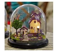 AZHKJKZH Boîte Musique Boîte À Musique LED Rotative Kit De Maison Poupée Miniature Bricolage Fait La Main pour 10 Ans + Cadeau d'anniversaire Décoration Maison Artisanat(E)