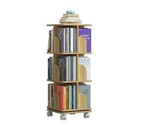 AZHKJKZH Étagère Bureau Bibliothèque Rotative Créative Multicouche Étagère Simple d'angle Organisateur Maison Étagères Salon Chambre Coucher(3 Tiers,with Wheels)