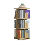 AZHKJKZH Étagère Bureau Bibliothèque Rotative Créative Multicouche Étagère Simple d'angle Organisateur Maison Étagères Salon Chambre Coucher(3 Tiers,Without Wheels)