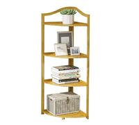 AZHKJKZH Étagère Bureau Étagère en Bambou Triangle Étagères Coin Salon Bois Massif Cadre d'angle De Rangement Espace Domestique Salon Chambre Coucher