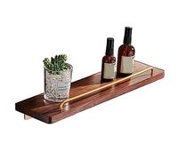 AZHKJKZH Étagère Salle Bain Étagères De Douche en Bois Aucun Panier Forage Fixé Au Mur pour Cuisine Salle Bains Organisateur Douche(50cm)