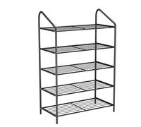 AZHKJKZH Stockage Organisateur Étagère De Rangement Chaussures en Métal Grande Capacité pour L'organisateur Vestiaire Et Couloir Salon pour Ranger(Black,65 * 26 * 77cm)