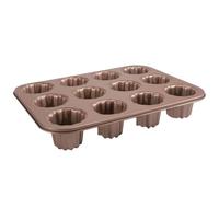 AZIDWERYQ Canele Molds Moule à Canele antiadhésif à 12 cavités, moules de cuisson en acier au carbone, plat de cuisson 13, 8x10 pouces pour Canneles, pain, Muffin, gâteau, gâteau pour